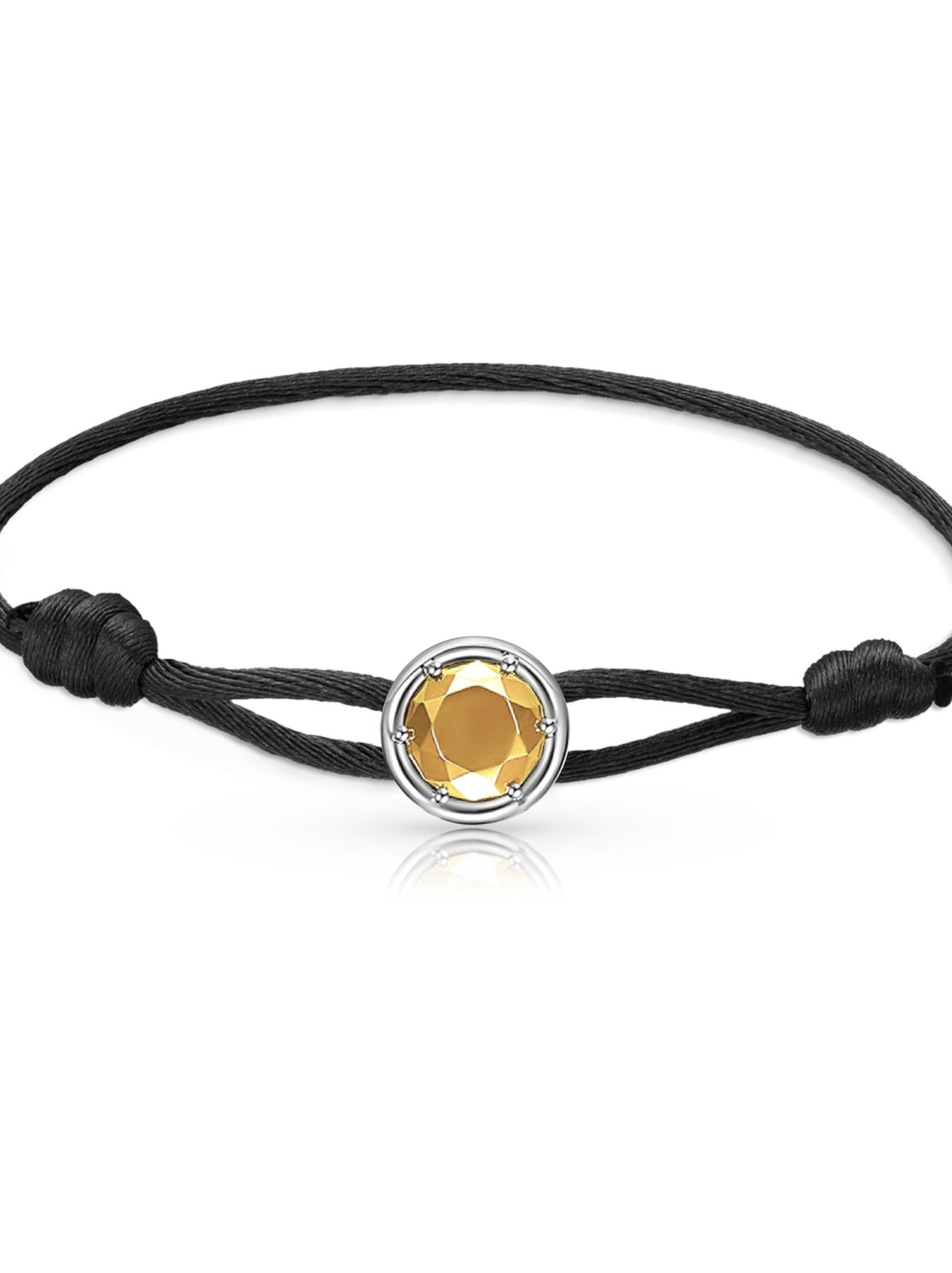 18k White Gold, Yellow Gold Round Motif