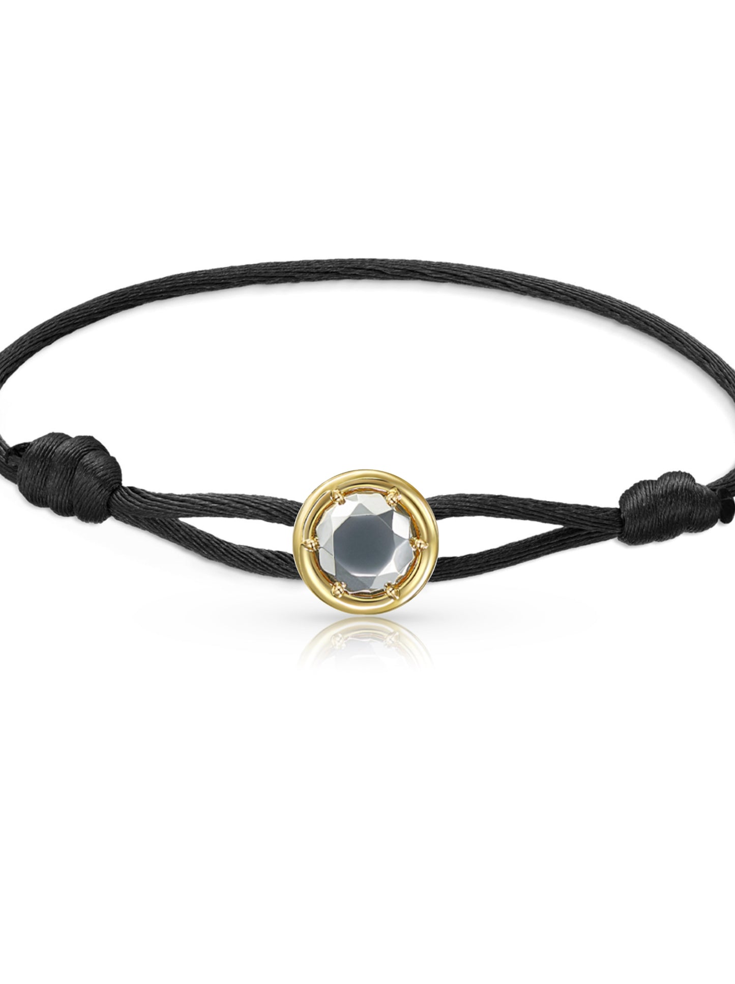 18k Yellow Gold, White Gold Round Motif