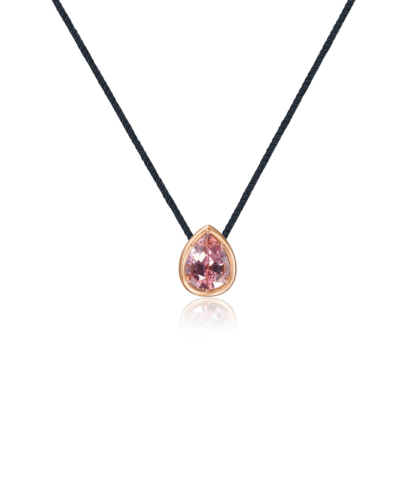 Tesui Sembra Pendant 18k Rose Gold Pink Tourmaline