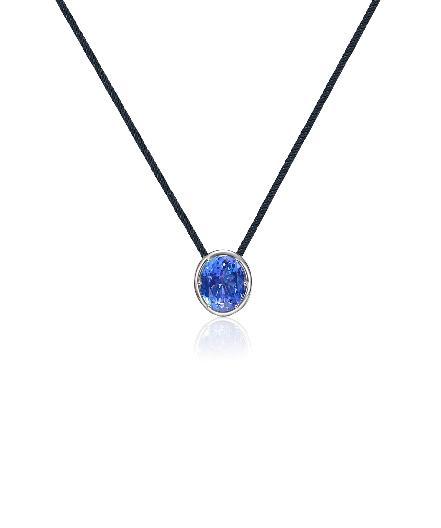 Tesui Sembra Pendant 18k White Gold Blue Tourmaline