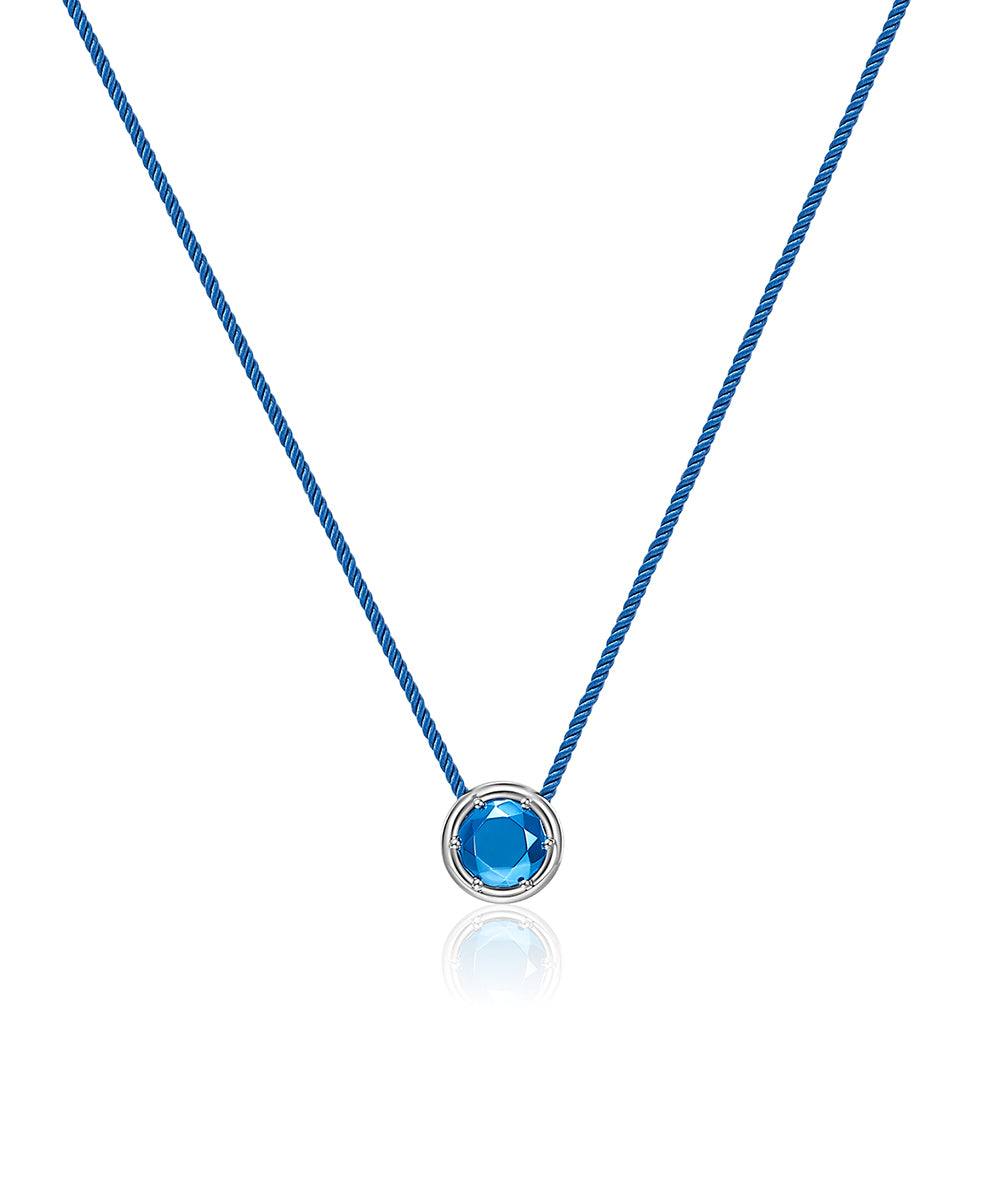 Sembra Pendant Round Blue Gold Gem