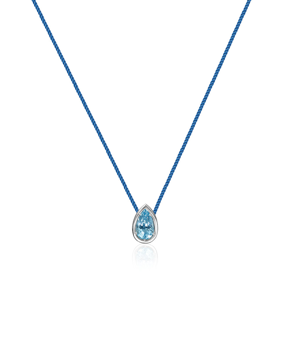 Sembra Pendant Pear Blue Gold Gem