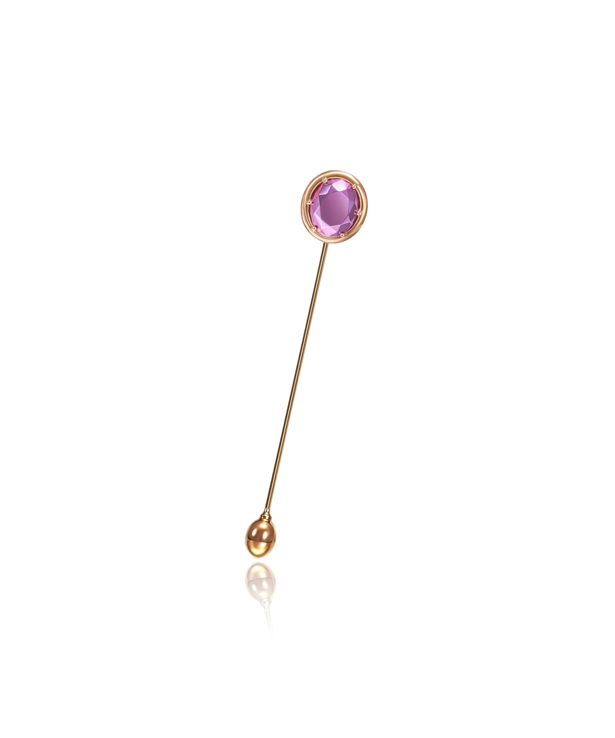 Sembra Sceptre Pin Oval Pink Gold Gem