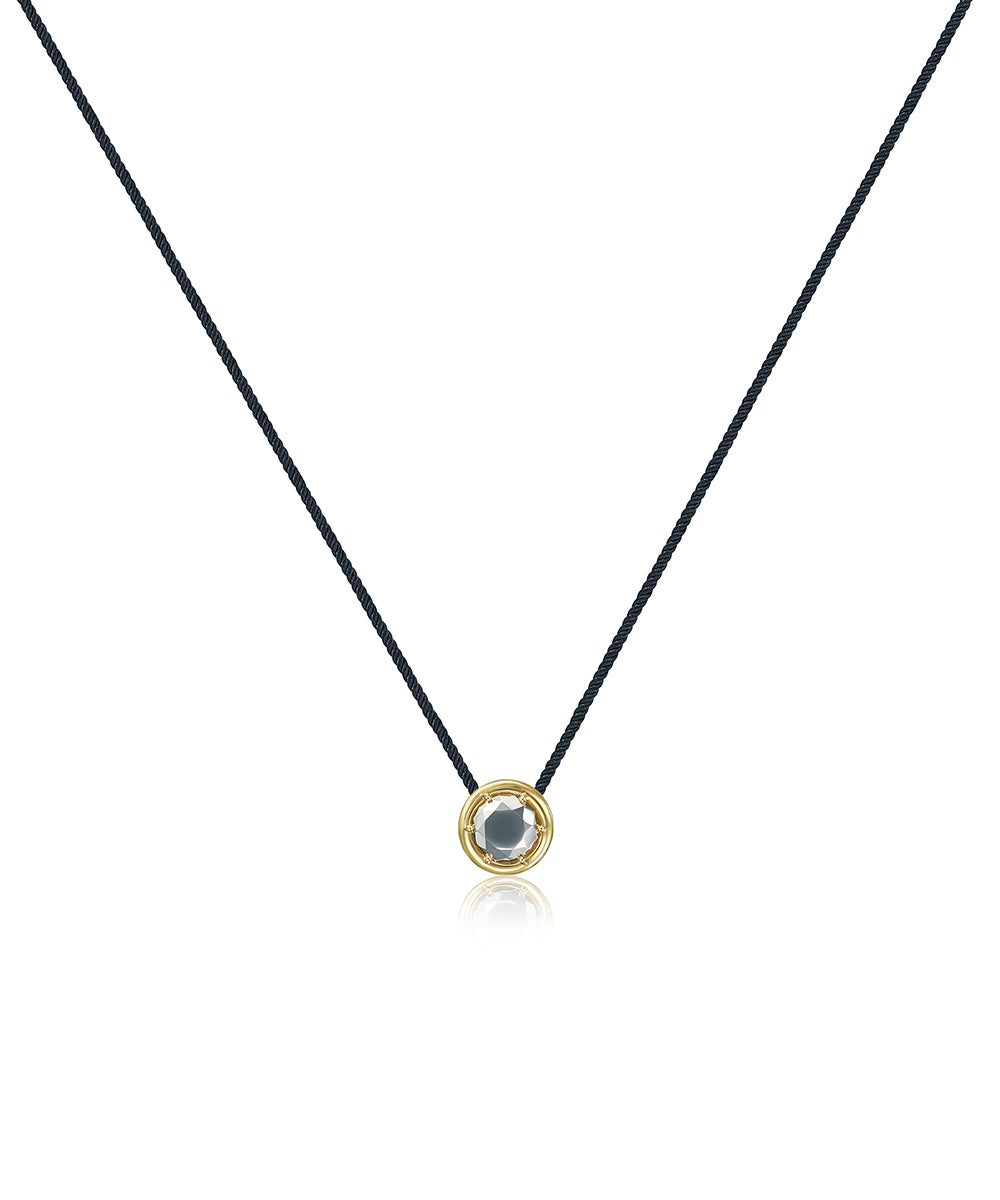 Sembra Pendant Round White Gold Gem