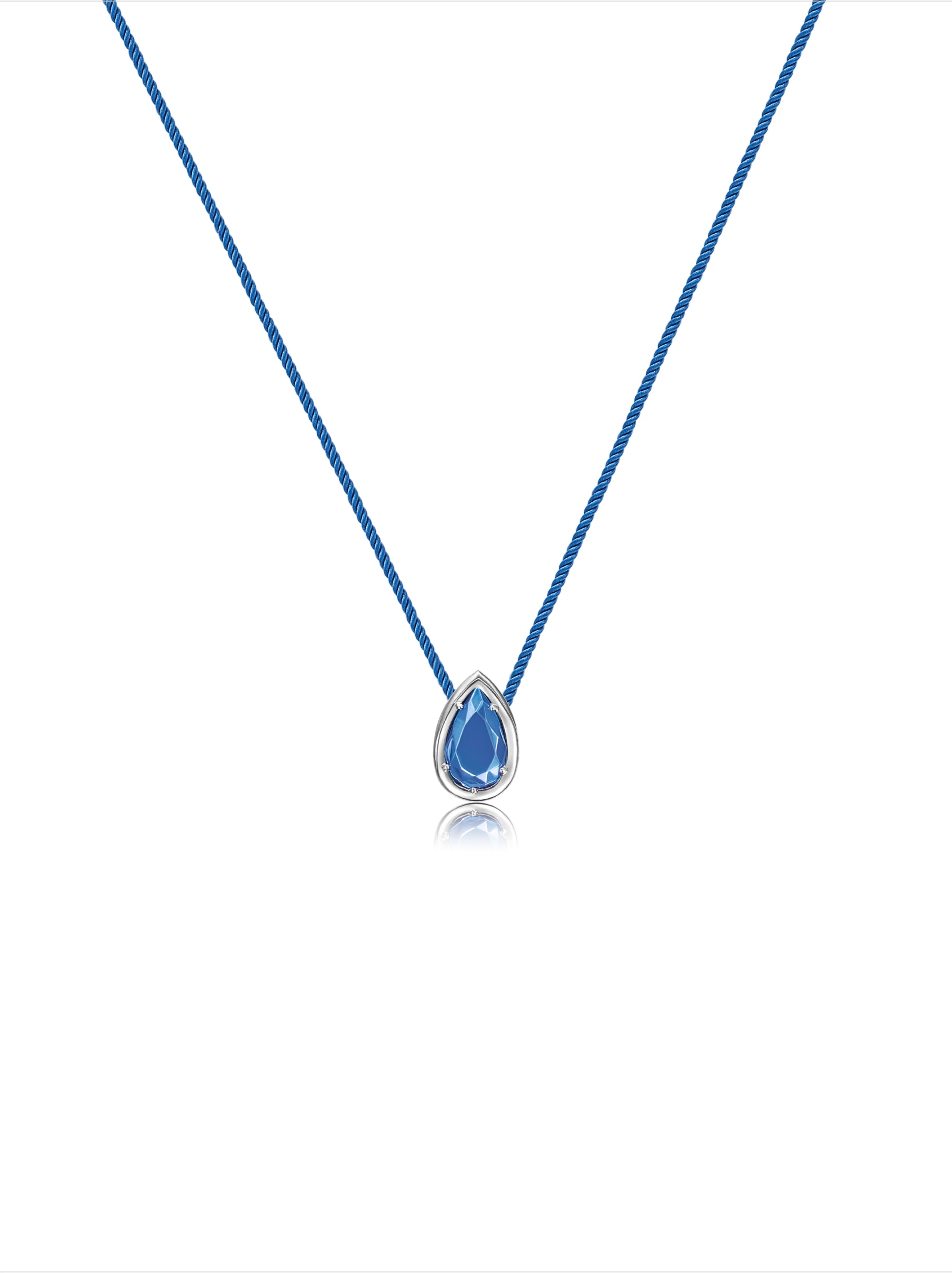 Sembra Pendant Pear Blue Gold Gem