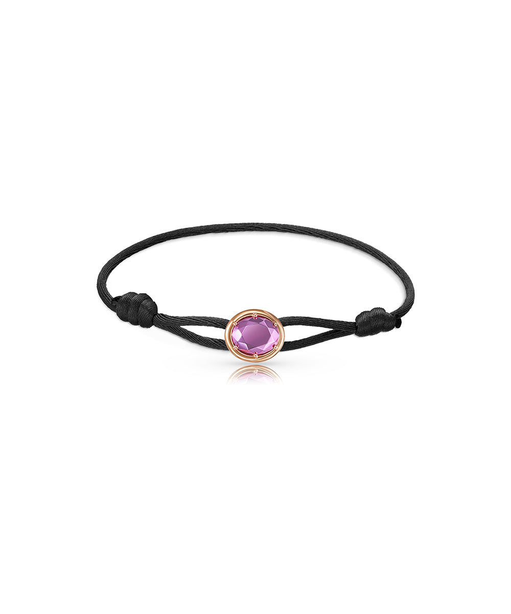 Sembra Bracelet 18k Rose Gold & Pink Gold Oval Faceted Motif 