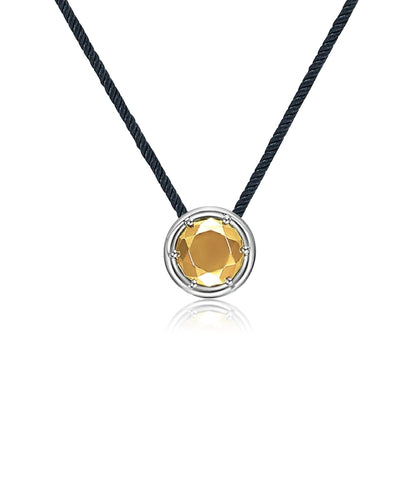 18k White Gold, Yellow Gold Round Motif