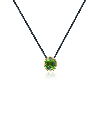 Tesui Sembra Pendant 18k Yellow Gold Green Tourmaline