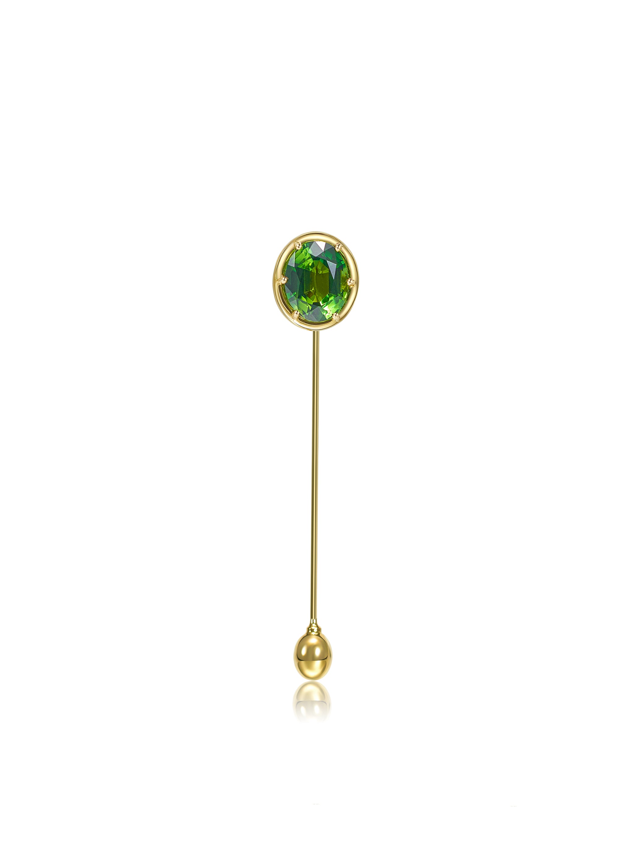 Sembra Sceptre Pin Oval Green Tourmaline