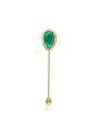 Sembra Crescent Pin Green