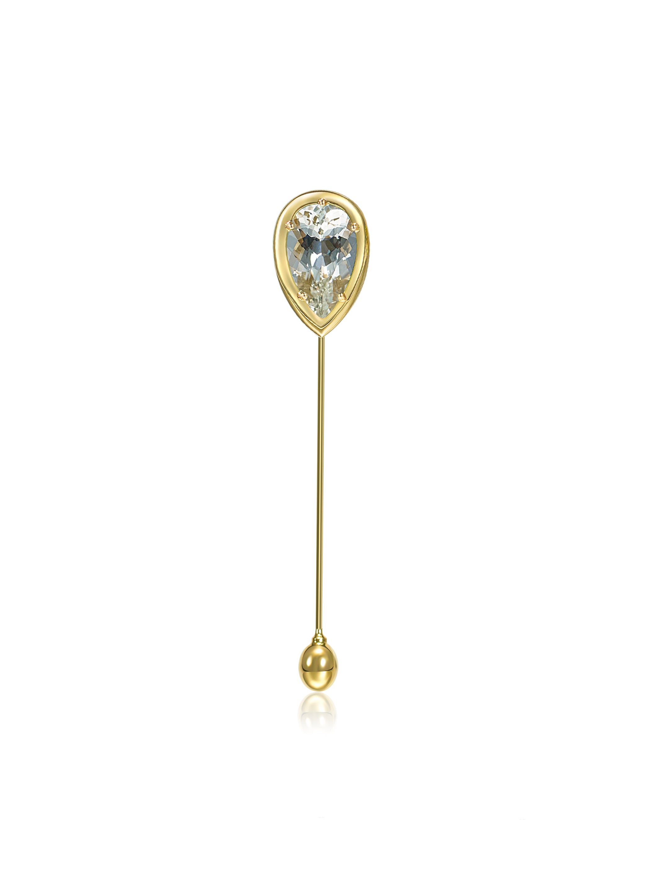 Sembra Sceptre Pin Pear Clear Morganite