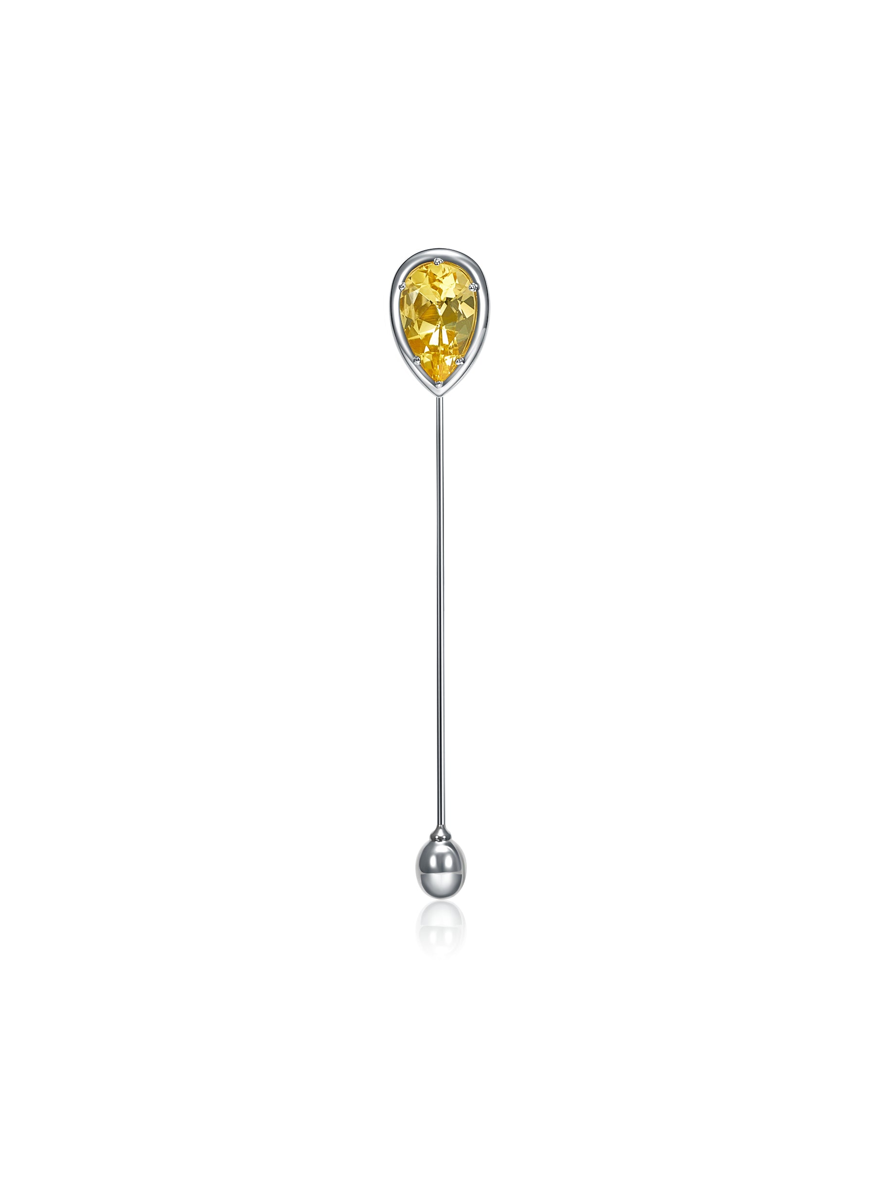 Sembra Sceptre Pin Pear Yellow Citrine