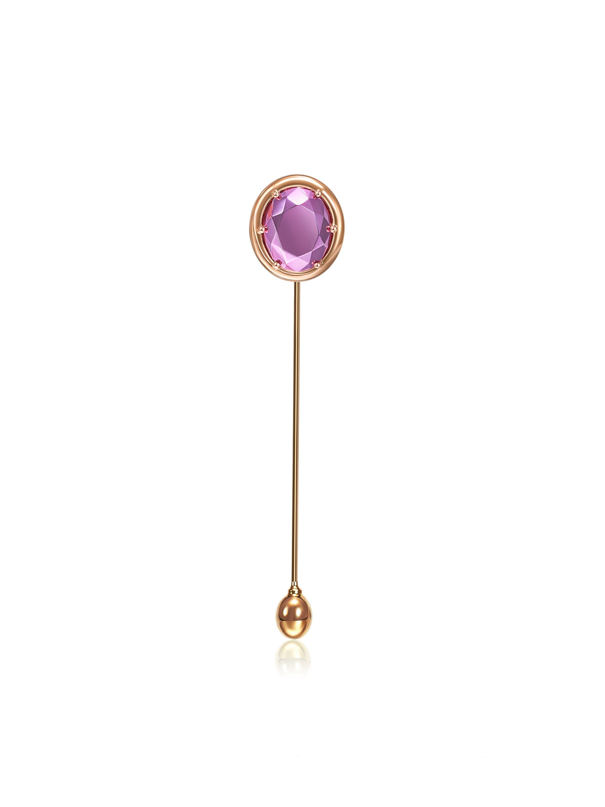 Sembra Sceptre Pin Oval Pink Gold Gem